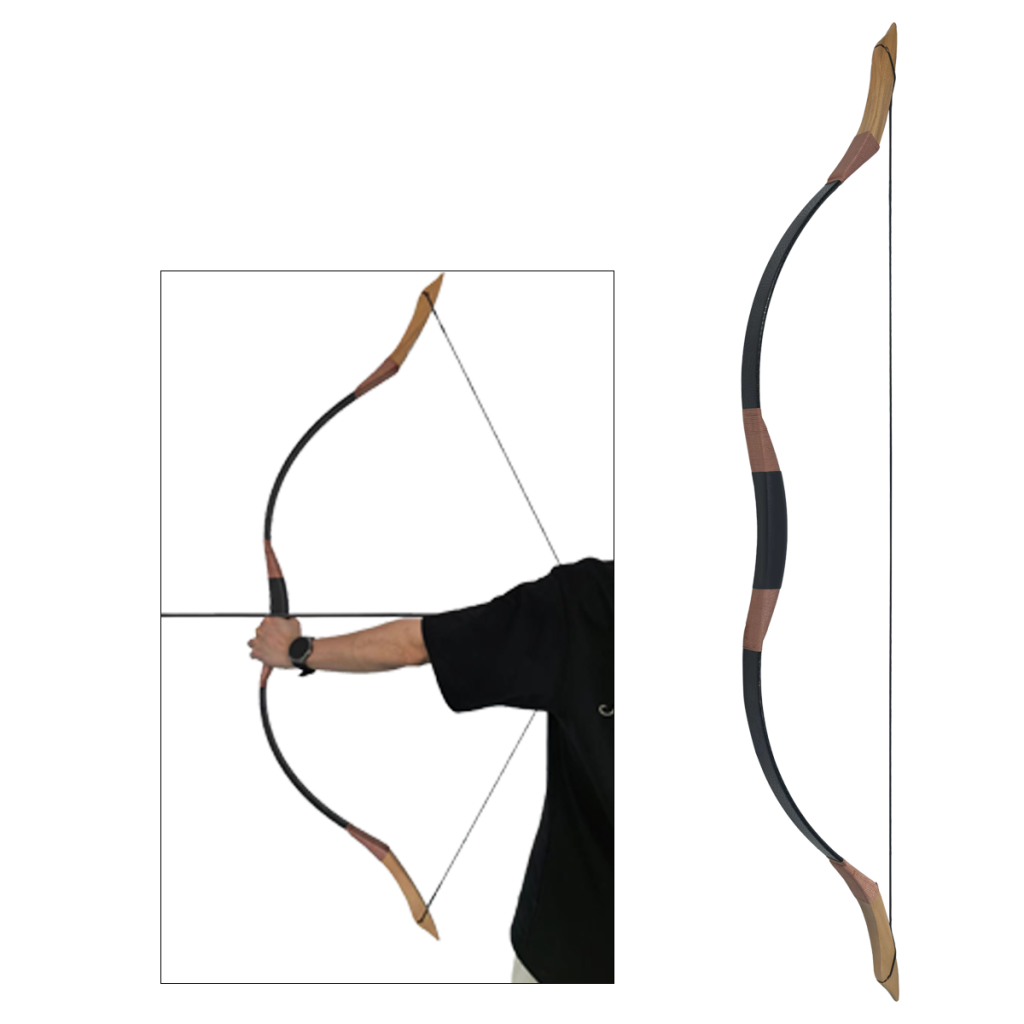 Black python pattern traditional bow (wholesale)