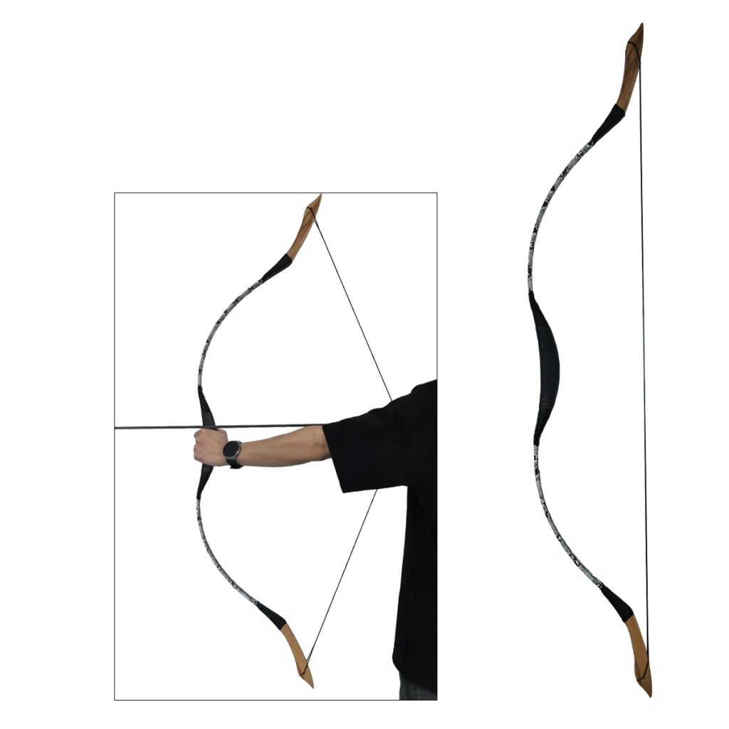 Black and white traditional bow