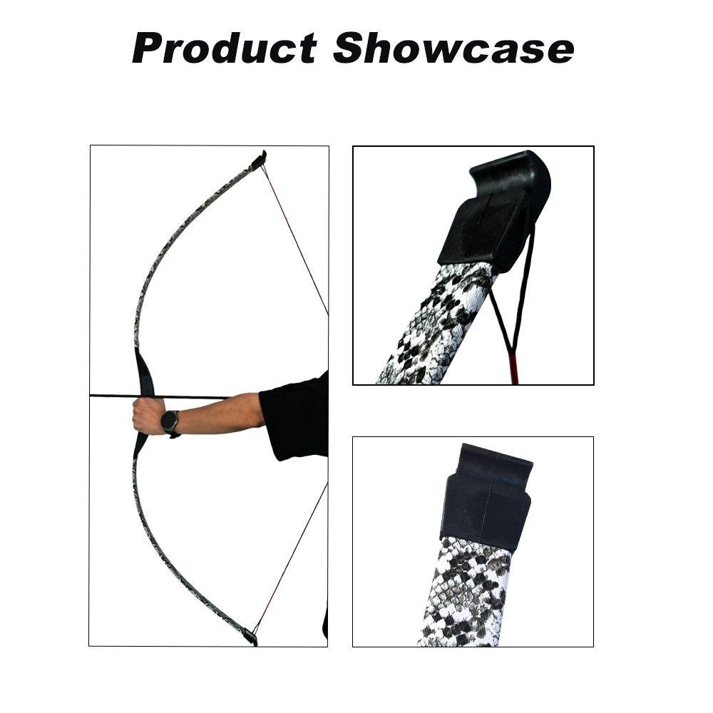Black and white snakeskin one-piece bow - 图片 3