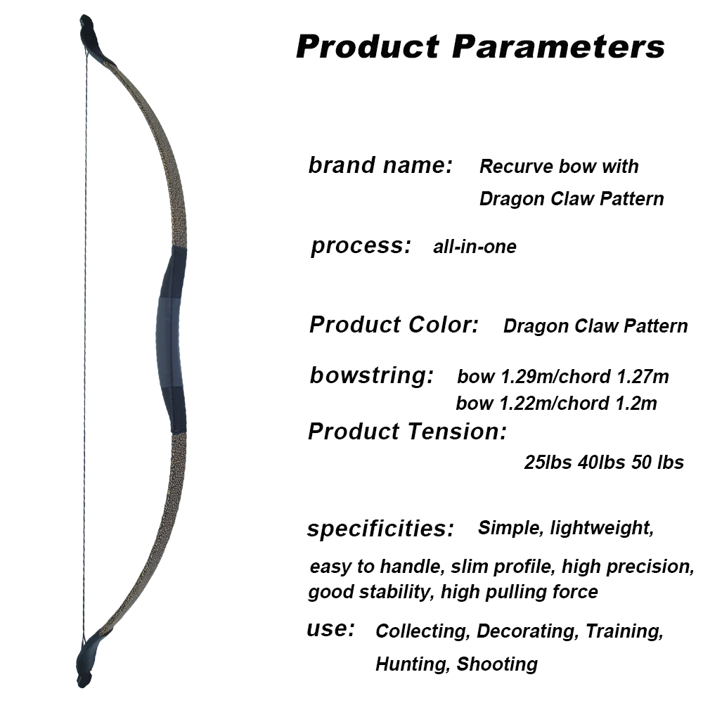 Dragon Claw Pattern Recurve Bow - 图片 4
