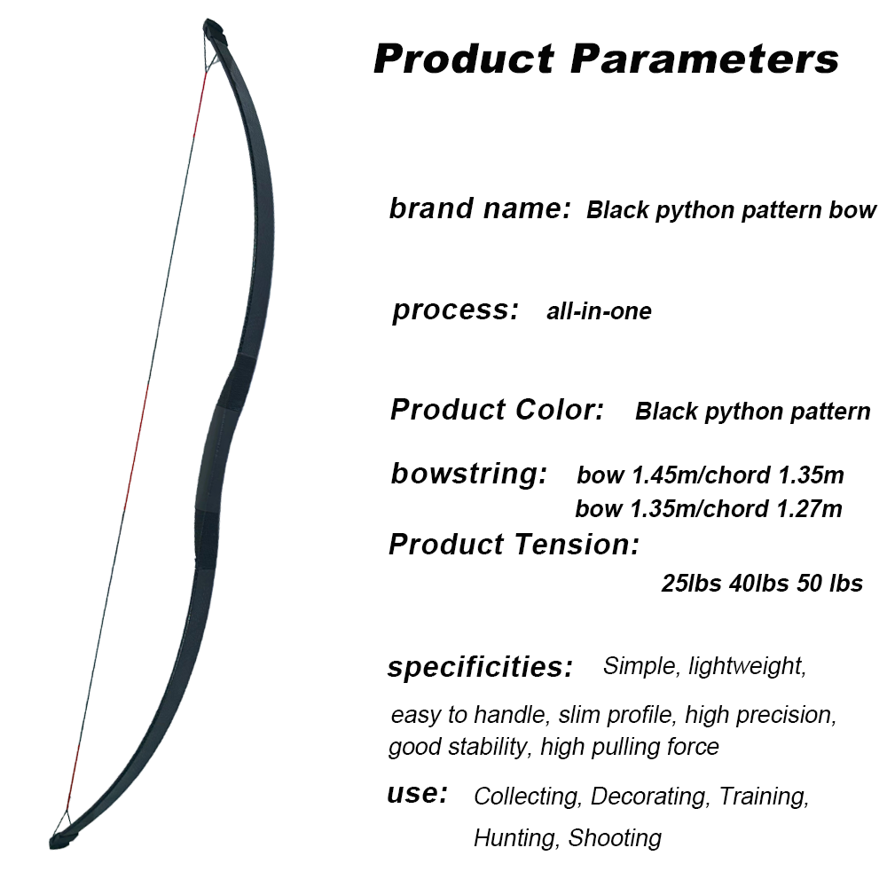 Black Python Pattern One-Piece Bow - 图片 5
