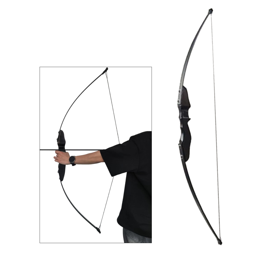 Black Straight-Bow Hunting Bow