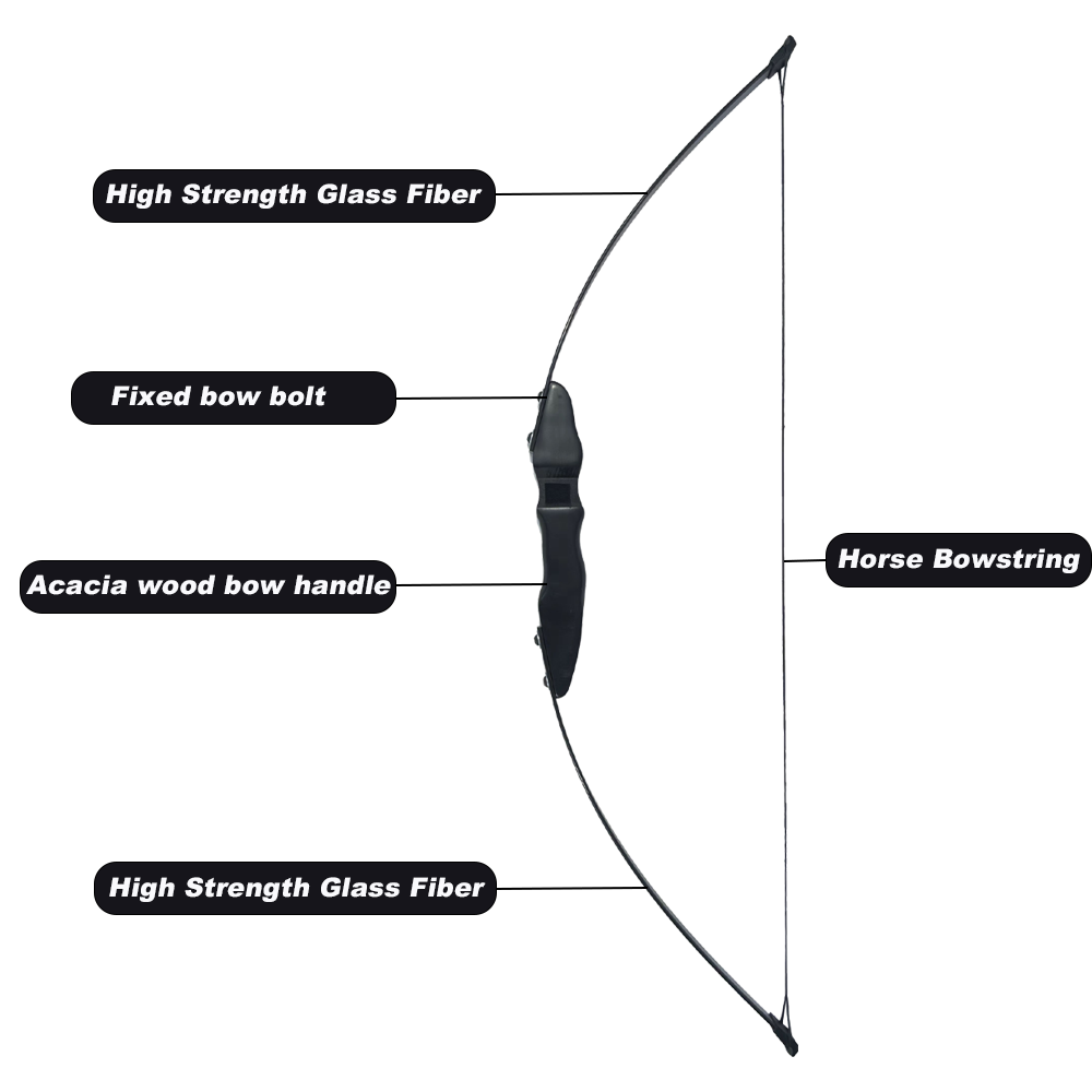 Black Straight-Bow Hunting Bow - 图片 5