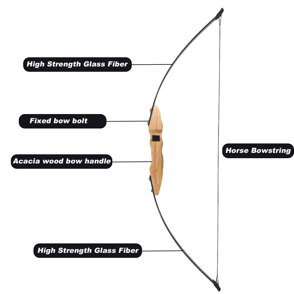 Natural wood color straight-draw American hunting bow - 图片 5